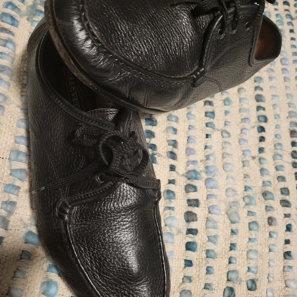 Valleverde Personal.Comfort Black lace leather shoes made in Italy size 41.5